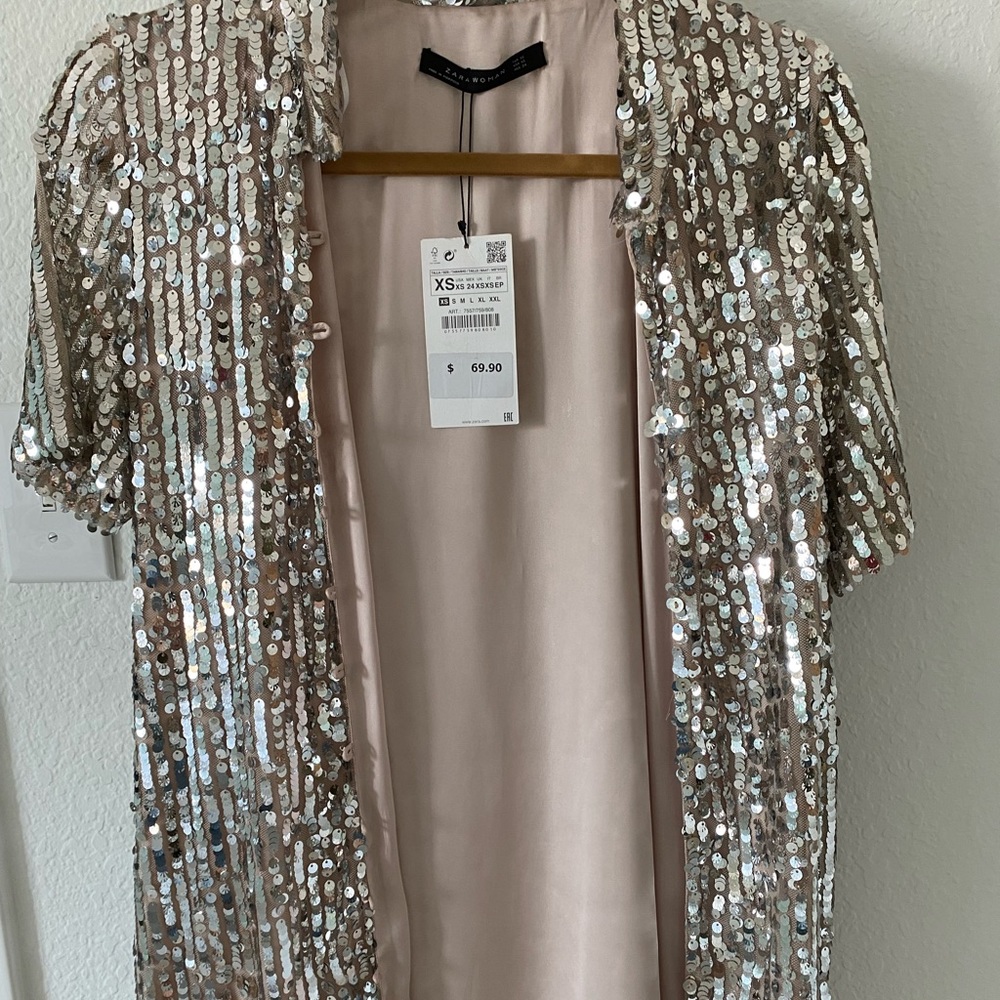 Sequin Button down dress/kimono